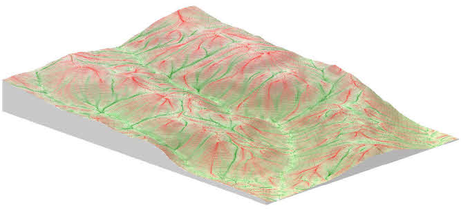 Lines of force, on a 3D representation