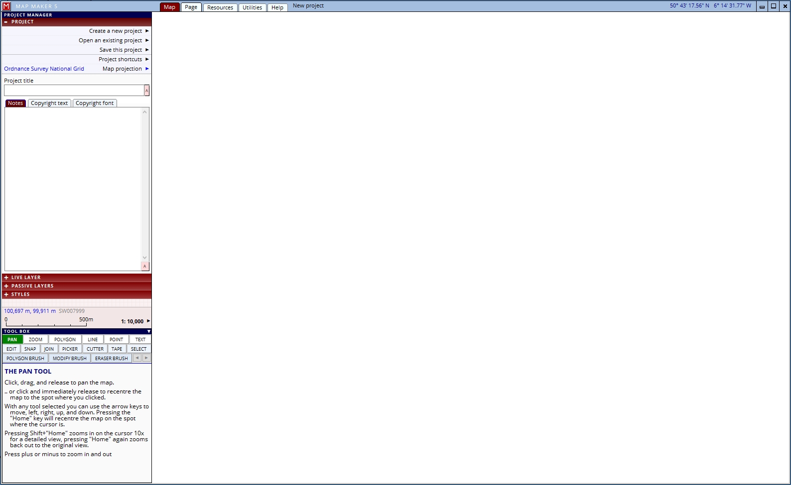Map Maker 5 interface
